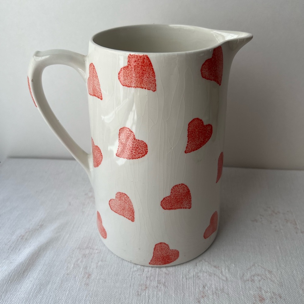 Heart Patterned Ceramic Pitcher